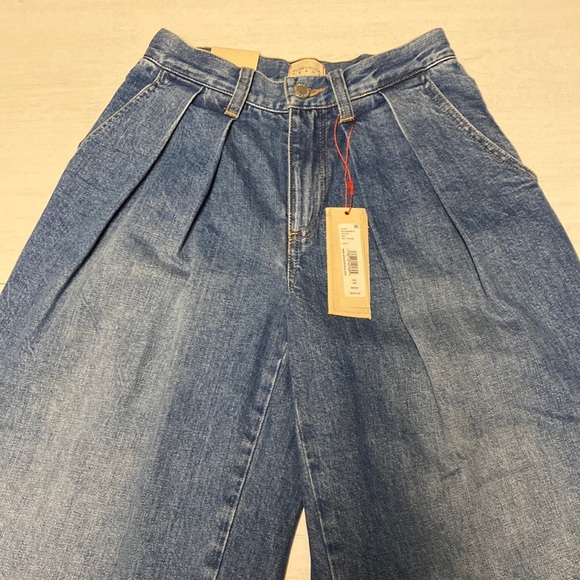 Alice + Olivia Pants Womens Kate Deep Pleat Jeans - Not Yours - Size 25 - Picture 4 of 9